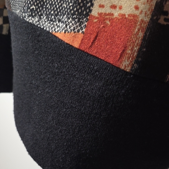 Frank Lyman Montréal Abstract Print Batwing Sleeve Top Black Red Beige Women’s S - Picture 4 of 8